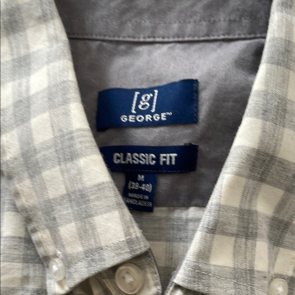 George Gray and White Casual Button Down Shirt - Picture 2 of 7